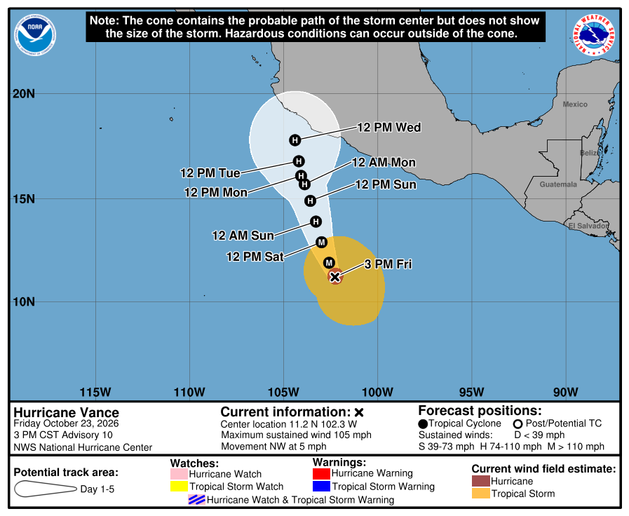 5-Day Forecast Cone