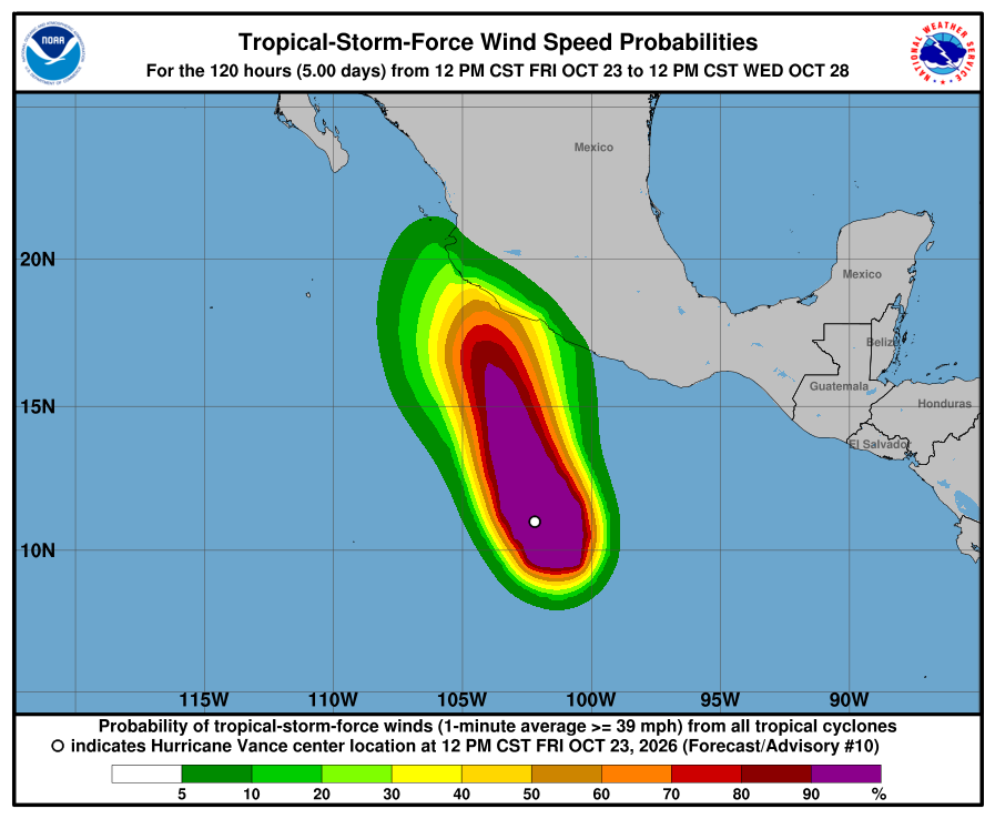 39 mph Wind Probability